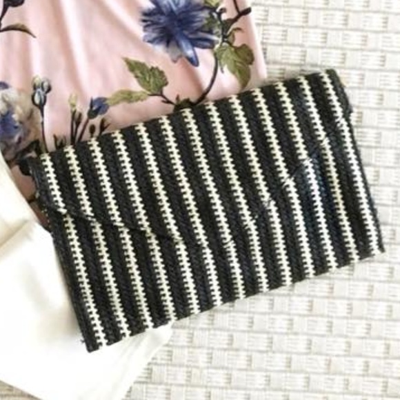 Striped Textured Clutch - Picture 1 of 3